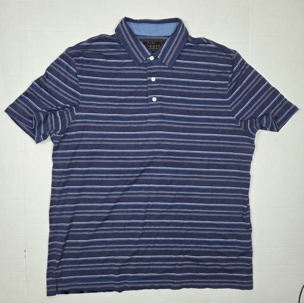 Jos A Bank Reserve Tailored Fit Short Sleeve Polo Shirts Size L Blue Bundle of 2 - Picture 2 of 11